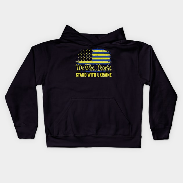 I Stand With Ukraine We The Poeple Kids Hoodie by Hawenog